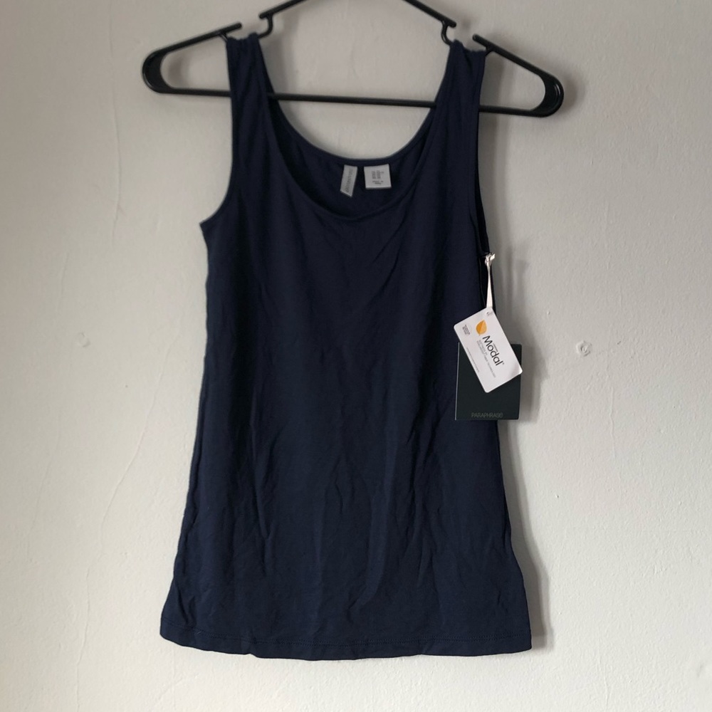 Paraphrase Soft Modal Tank Top XS Navy Blue